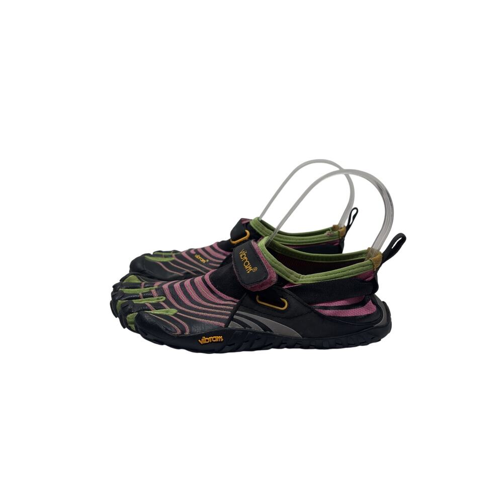 Vibram Spyridon Toe Shoes Womens 36 6.5-7 Black Pink Green Fivefingers Mesh - Picture 4 of 11